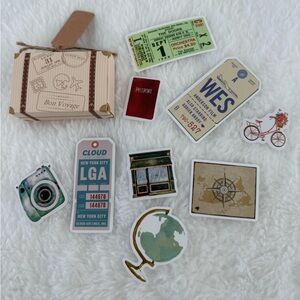 Mini Travel-Themed Sticker Set